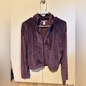 Victoria’s Secret Deep Purple Velvet Jacket Sz M Y2K Luxe